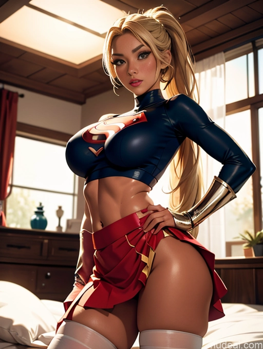 related ai porn images free for Lipstick Pubic Hair Tanned Skin Oiled Body Blonde Bedroom Superhero Thigh Socks Micro Skirt Seductive Crop Top Huge Boobs Ponytail