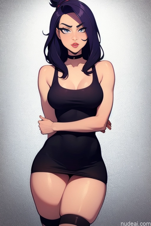 related ai porn images free for Model Beautiful Skinny Tall Perfect Body 20s Serious Seductive Sexy Face Dutch Office Choker Mini Skirt Tank Top High Socks Ginger Hair Bun