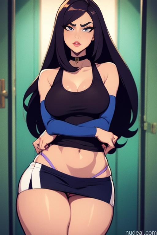 related ai porn images free for Model Beautiful Tall Perfect Body 20s Serious Ginger Long Hair Dutch Locker Room Choker Tank Top Mini Skirt High Socks