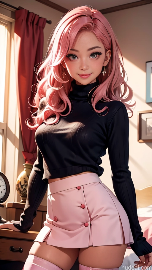 related ai porn images free for Pubic Hair Curly Hair Tanned Skin Pink Hair Bedroom Micro Skirt Thigh Socks Jewelry Busty Sweater Happy