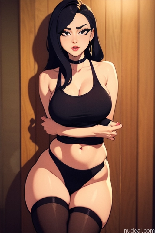 related ai porn images free for Woman One Beautiful Tall Perfect Body 20s Serious Dutch Ginger Long Hair Sauna Choker Thigh Socks Panties Tank Top