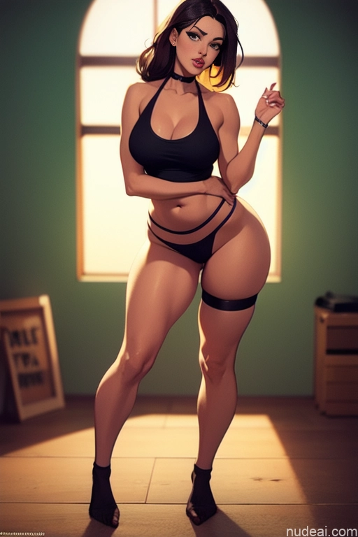 related ai porn images free for Woman One Beautiful Tall Perfect Body Long Hair 20s Serious Ginger Dutch Sauna Choker Panties Tank Top Thigh Socks