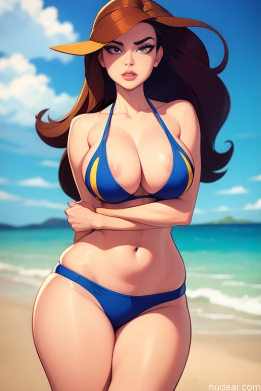 related ai porn images free for Woman One Beautiful Tall Perfect Body Long Hair 20s Serious Ginger Dutch Beach Beach Volleyball