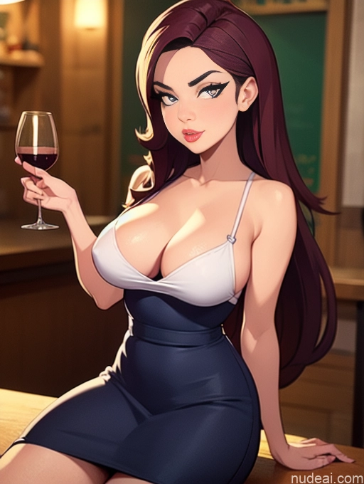 related ai porn images free for Woman Beautiful Tall Perfect Body Long Hair 20s Serious Seductive Ginger Dutch Bar Apron Waitress Wine