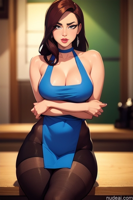 related ai porn images free for Woman Beautiful Tall Perfect Body Long Hair 20s Serious Seductive Ginger Dutch Bar Apron