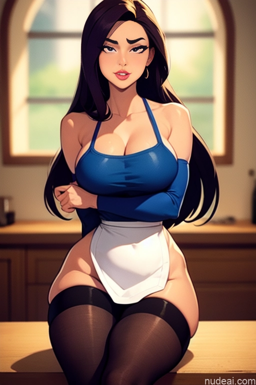 related ai porn images free for Woman Beautiful Tall Perfect Body Long Hair 20s Serious Seductive Ginger Dutch Bar Apron