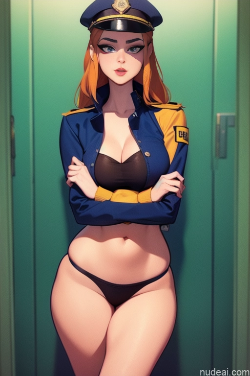 related ai porn images free for Close-up View Woman Beautiful Tall Perfect Body 20s Serious Ginger Long Hair Dutch Locker Room Police Firefighter