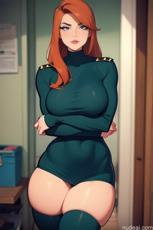 related ai porn images free for Close-up View Woman Beautiful Tall Perfect Body 20s Serious Ginger Long Hair Dutch Locker Room Military Police