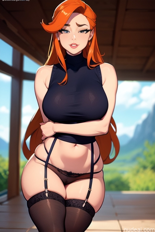 related ai porn images free for Woman Beautiful Tall Perfect Body Long Hair 20s Ginger Dutch Mountains Suspender Belt Sweater Panties High Socks Orgasm