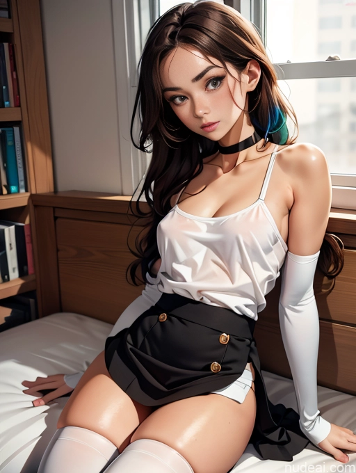related ai porn images free for Wife Or Girlfriend Small Tits Perfect Body Beautiful 18 Brunette Long Hair Asian Soft Anime Choker Thigh Socks High Socks Shirt Mini Skirt